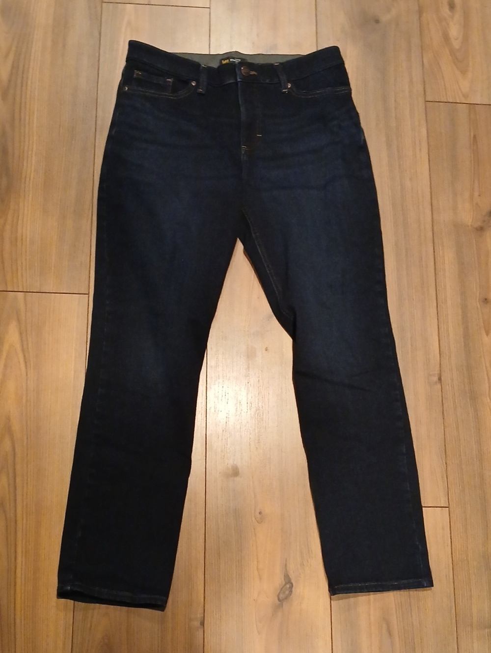 Lee Women's Slim Straight Dark Indigo Jeans 12 Medium